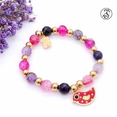 China Popular Hot Selling Natural Stone Jewelry Gift Promotion Bead Bracelet Kids Bead Bracelet for sale