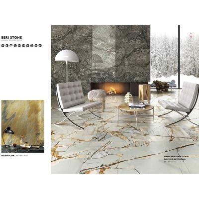 China Glazed Metallic Tiles Slab Marble Tiles Porcelain Glazed Marble Tables Made Of Agglomerated Stone for sale