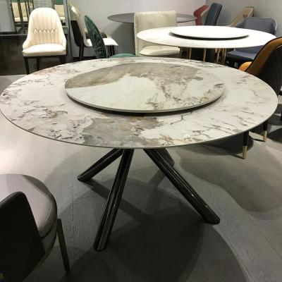 China Rustic Tiles Round Coffee Table Marble Design Modern Foshan Dining Tables for sale