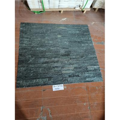 China 15x60cm modern outdoor black culture quartz natural stone stone for sale