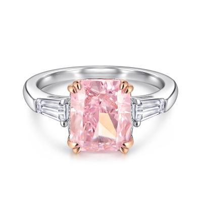 China MYR523 FASHIONABLE Women's Ring Cut Lab Grown Pink Gemstone Wedding Ring in Sterling Silver for sale