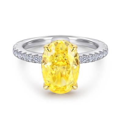 China FASHIONABLE Women's Solitaire Ring 925 Ring 925 Sterling Silver Yellow Gemstone Engagement Ring MYR529 for sale