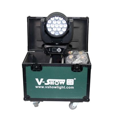 China Sports Stadiums Shipping Euro Warehouse 2pcs With Flying Case 19 DMX Wash Zoom 4in1 RGBW Aura 19x15w LED Moving Head for sale