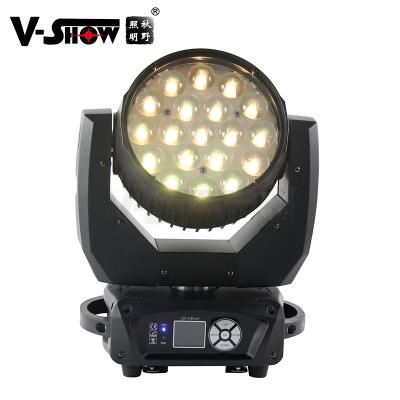 China 19x15W RGBW Aura Moving Head Light /led sports stadiums lighting /led wash moving head with buzz for sale