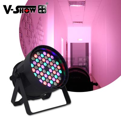 China Indoor disco/party/concert DMX LED stage/wedding/wash par 64 light 54x4W RGBW4 in1 par can showcase light for disco bar club lighting for sale