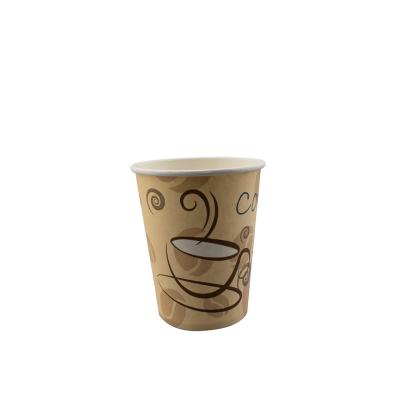 China Recyclable 8boz paper cups  custom  single wall paper coffee  cup with lid and sleeve for sale