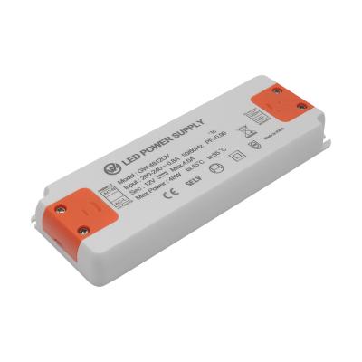 China PC IP44 CE Certification Fireproof Ultra Thin Led Driver 12V 48W Constant Voltage 15W 24W 36W 48W 60W Super Slim Power Supplies for sale