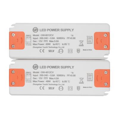 China Fireproof PC CE TUV Approved LED Driver Constant Voltage 12v 60w 48w 36w 24w 15w 1-18wIP20 Ultra Light Led Driver for sale