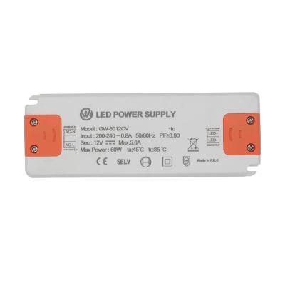 China Flame Retardant PC CE TUV Slim Element Led Driver 12v 1.25a 2a 3a 4a 5a Power Supply for sale