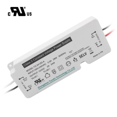 China LED Lighting North American Certification Power Supply 12V 24W Driver TZ-2412D-A for sale