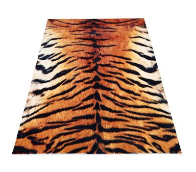 China Various Pattern Rug Reversible Custom Fashion Tiger Design Wholesale Custom Blanket Printed Cotton Blanket And Rug for sale