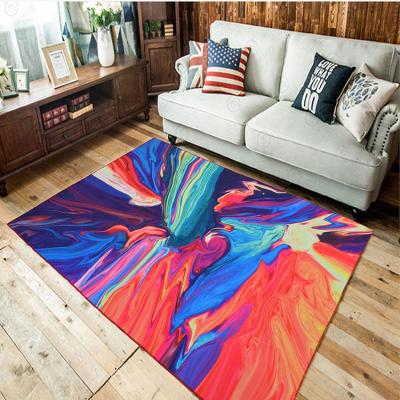 China Large Reversible Decorative Custom Abstract 3d Printing Living Room Rug for sale