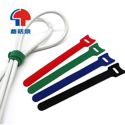 China Durable Strong Sticky Double Side Hook And Loop Strap Colorful Cable Tie for sale