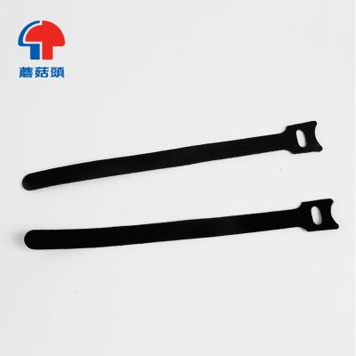 China Double Sided (Back To Back) Custom Hook And Loop Cable Ties With Logo Printed for sale