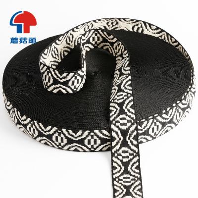 China Custom Decorative 38mm Sliver Webbing Viable Ties Webbing Polyester Sublimation Woven Cotton Belt for sale