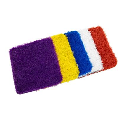 China Anti-agent Hot Sale Rainbow Carpet Red White Blue Green Artificial Grass for sale