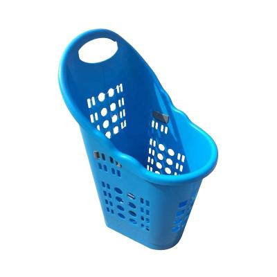 China 1)Supermarket 2)stores 3)XinDe store customized shopping baskets wholesale supermarket plastic rolling shopping basket for sale for sale