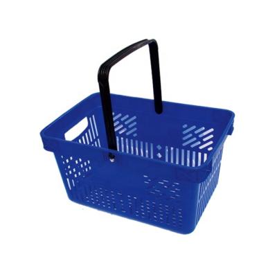 China 1)Supermarket 2)stores 3)hot popular wholesale single hand supermarket shopping cart plastic shopping basket with handles for sale