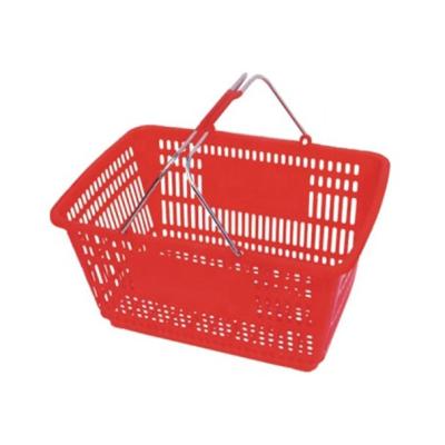 China Xinde Shopping Baskets Supermarket Portable Reusable Shopping Basket Plastic Shopping Basket With Handles for sale