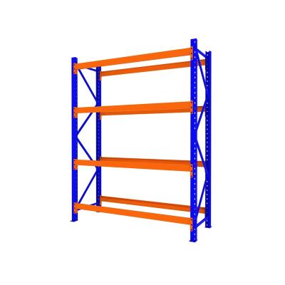 China Xinde Single Sided Customized Wholesale Steel Storage Shelving Rack Adjustable Warehouse Shelves Heavy Duty Warehouse Pallet Racking System for sale