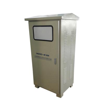 China 60KVA 3 Phase Servo Controlled Voltage Stabilizer 50Hz 380V 440V Rain Proof for sale