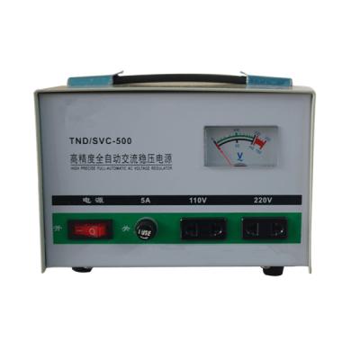 중국 TND 500VA 220V 단일 위상 전압 조정기 50Hz 110v 전압 안정제 판매용