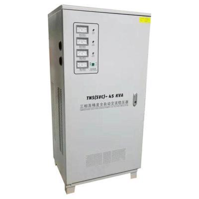 中国 45KVA Avrの電気装置のためのアナログのメートルの表示60Hzが付いている自動電圧安定器 販売のため