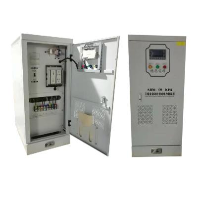 China Voltage Regulation 50KVA LCD 3 Phase Stabilizer for sale