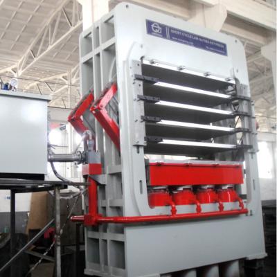 China 5 Layers Chip Pallet Wood Door Hot Press Door Machine Wooden Hot Press Layers Door Skin Machine Multi Mold for sale