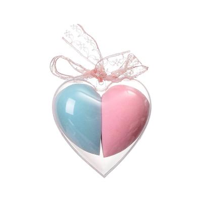 China Soaking Becomes Cost Free Custom Larger Logo Makeup Sponge Heart Cosmetic Washable Sponge for sale