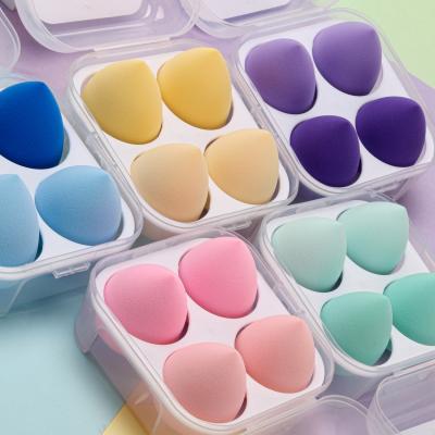 China Soaking Becomes Greater 4-Pack Egg Box Beauty Egg Set Wet And Dry Water Drop Makeup Egg Makeup Sponge Set for sale