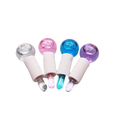 China Anti-Puffiness Massage Cold Roller Ball Cooling Roller Facial Gold Massage Ice Facial Globes for sale