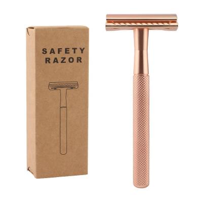 China Safty Manual Blade Classic Non-Slip Handle Daily Simple Use Zinc Alloy Razors Shaving for sale