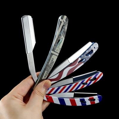 China Single Blade Folding Shaving Cartridge Stainless Steel Mens Straight Razor Barber Razors for sale