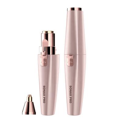 China Home ABS Use Painless 2 In1 Mini Eyebrow Epilator Electric Eyebrow Trimmer Women for sale