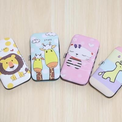 China Cute Kids Popular Animal Girl Cartoon Print Manicure Set Manicure Pedicure Kit for sale