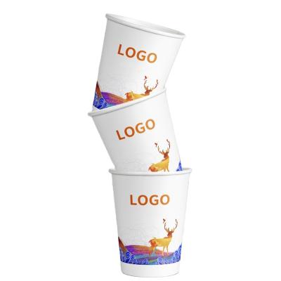 China Manufacturers Wholesale Recyclable Single Wall Take Away Custom Coffee Paper Cup Plastic Free Paper Cup With Sleeves And Lids for sale