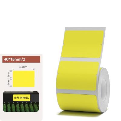 China Waterproof Label Maker Tape Black On White Self Adhesive Sticker Thermal Paper Label Tape For Phomemo for sale