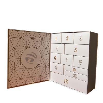 China Handmade Decorative Cardboard Paper Gift Box Customized Beauty Advent Calendars For Christmas Blind Box for sale