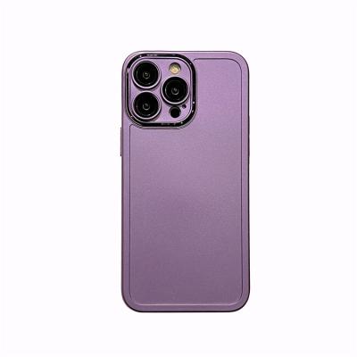 China Metal Shockproof Texture Soft Tpu Mobile Phone Case For Iphone 15 14 13 12 pro 11 Max With Camera Protector Shockproof Back Cover for sale