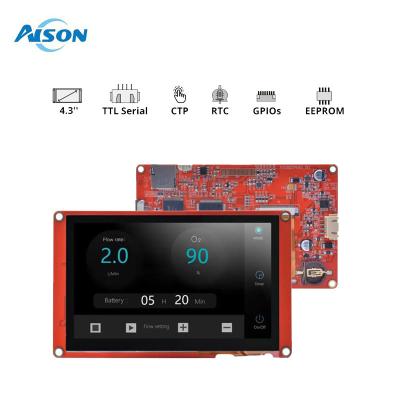 China 4.3 Inch Nextion Intelligent HMI Display 480x272 Touch Display Module 300 cd/m2 for sale