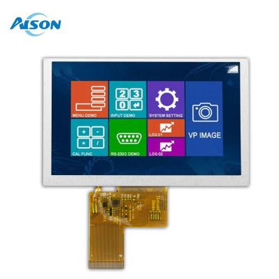 China 500 Cd/M2 LCD IPS Screen 800x480 Industrial Capacitive Touch Screen 5 Inch for sale