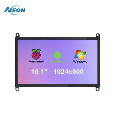 China 10.1 Inch Raspberry Pi Screen 1024X600 HDMI USB Touch Screen 450 cd/m2 for sale