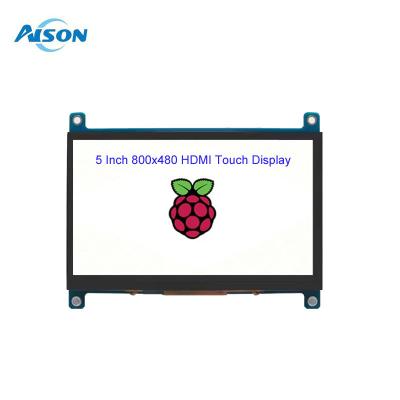 중국 5인치 터치 화면 400 Cd/M2 라즈베리 파이 LCD 화면 800x480 판매용