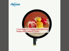 5 Inch Round TFT Display 1080x1080 Circle Display With Captouch Screen