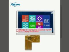 5‘‘ 800x480 TFT LCD Screen Module 5 Inch IPS LVDS TFT Display 500 Cd/M2