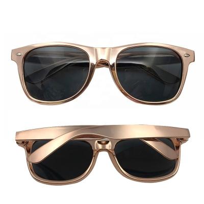 China Custom Logo Promotional Sunglasses 2021 Brides Wedding Sunglasses Gifts Rose Gold Sun Glasses Plating Rose Gold Sunglasses Bride Sunglasses for sale