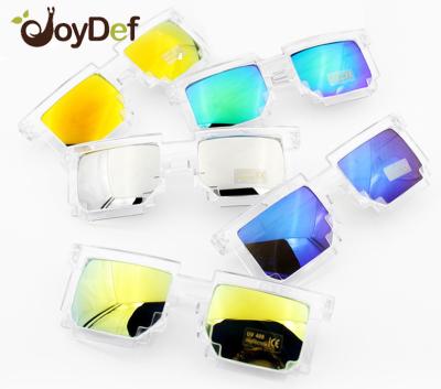 China Fashion Pixel Sunglasses 8 Square Pixel Sunglasses Geek Novelty Sunglasses Vintage Nerd Nerd Case With It For Women Men Eye Wear for sale