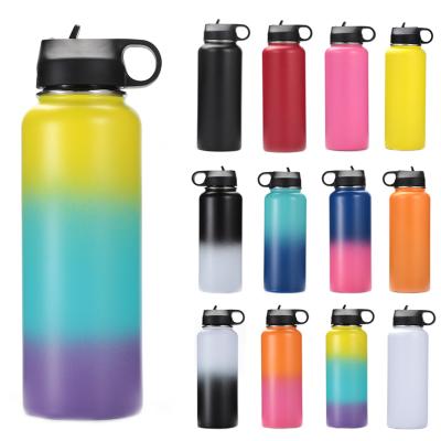 China New 32oz Sports Flask Water Bottle Eco-friendly Hydraulic Vacuum Insulated Flask Kawaii Water Bottle For Girl Free Custom Logo for sale