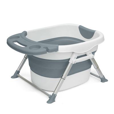 China Portable Plastic Folding Bath Tub Kids Baby Bathroom Folding Sustainable Bucket Barrel Plastic Folding Bucket for sale